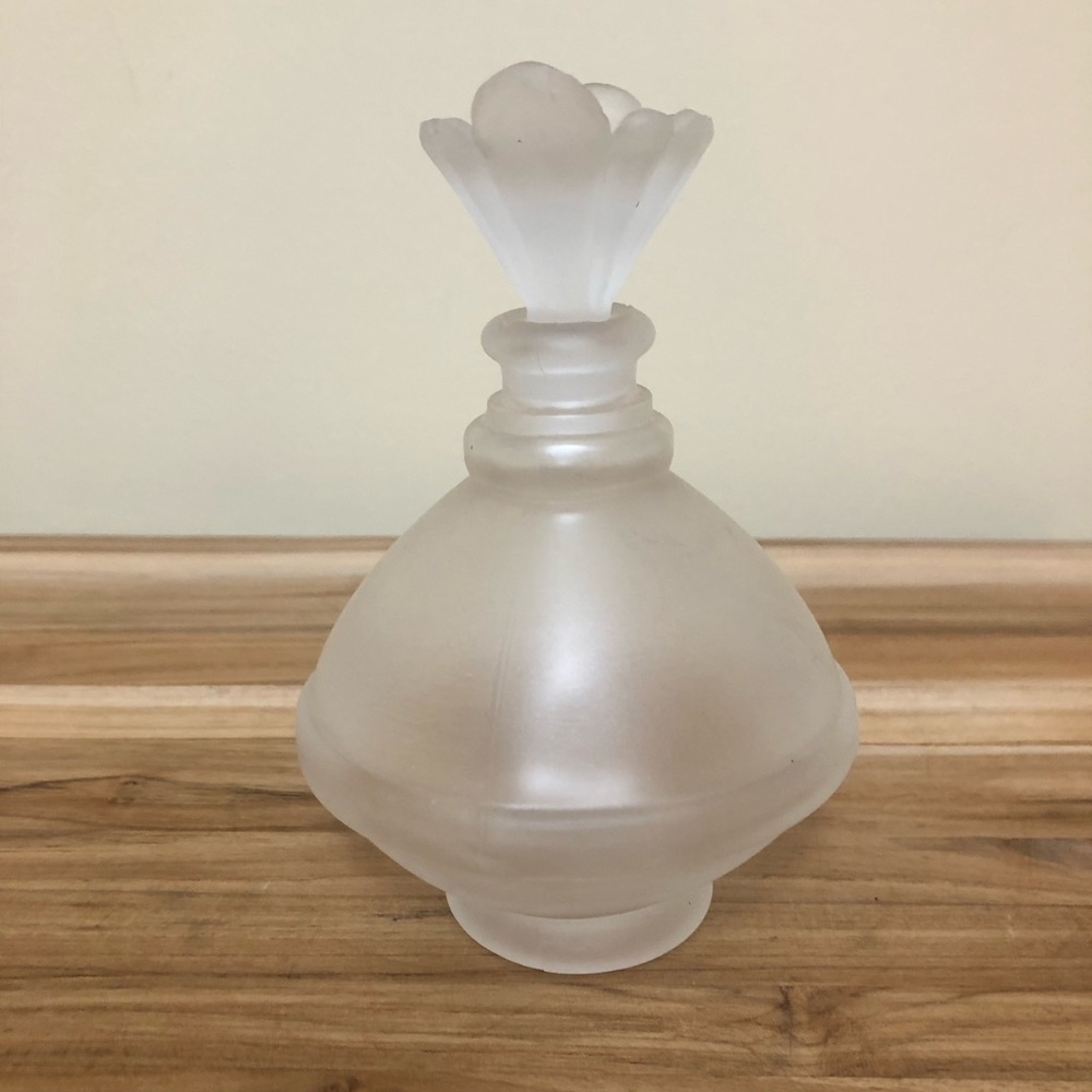 Vintage frosted perfume bottle